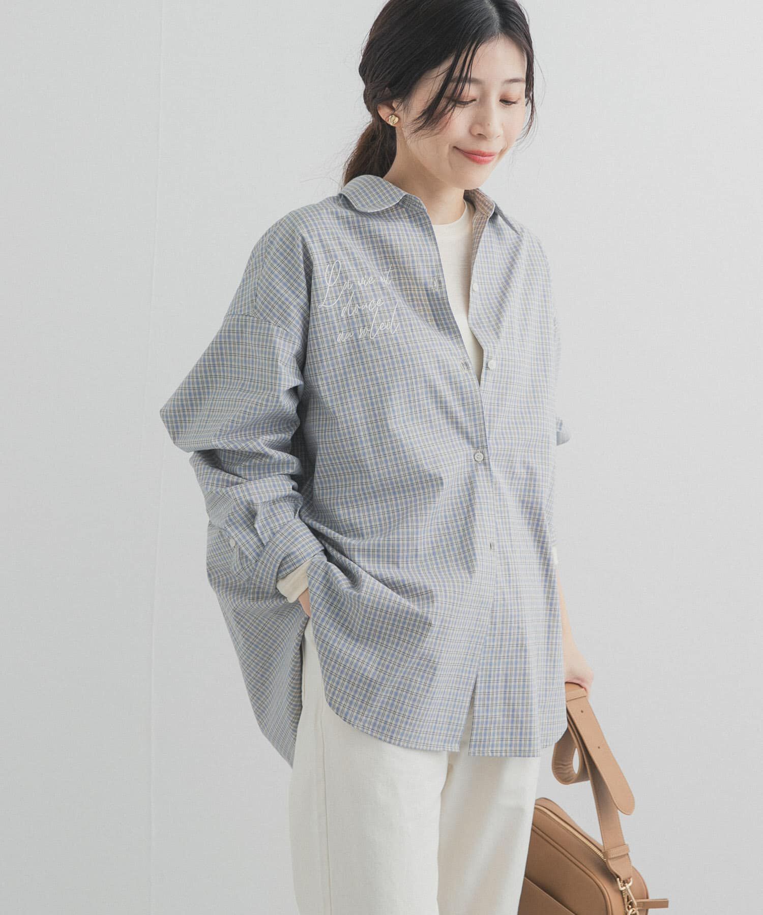 URBAN RESEARCH DOORS「刺繍チェックシャツ」|シャツ・ブラウス|