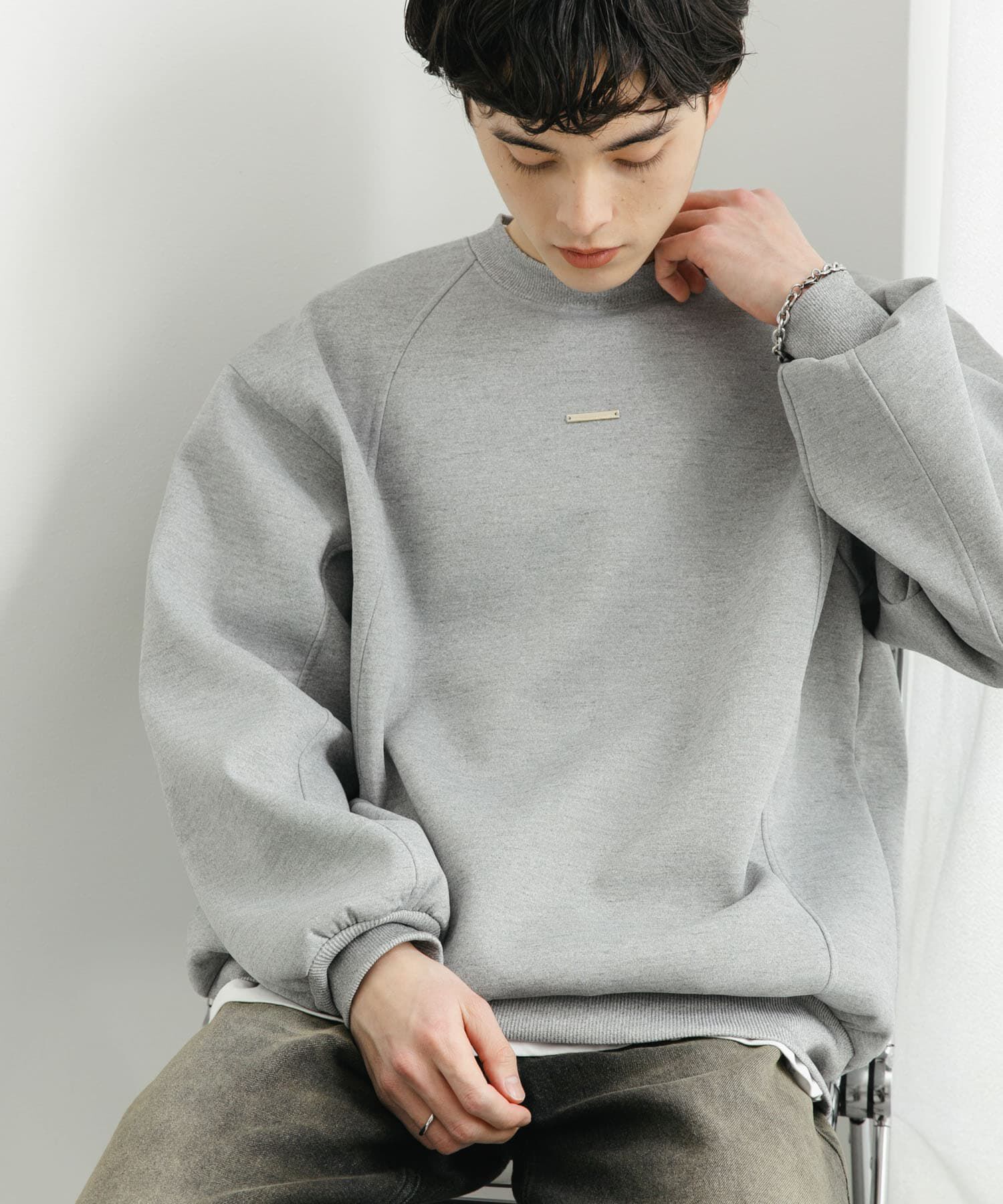 SENSE OF PLACE by URBAN RESEARCH「ポンチプレートキリカエスウェット」|スウェット・ジャージ|グレー