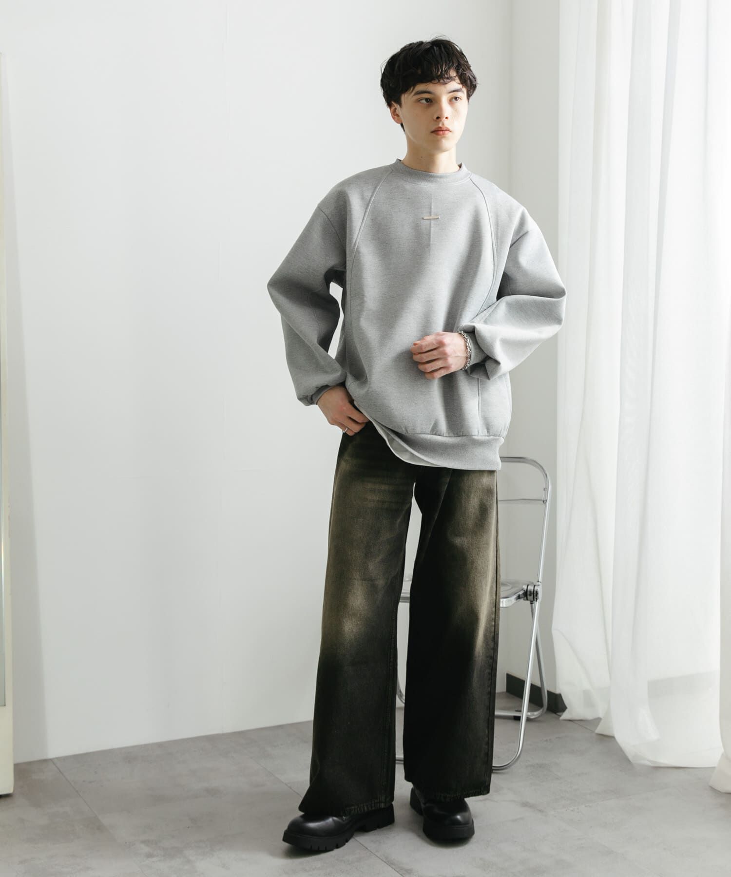 SENSE OF PLACE by URBAN RESEARCH「ポンチプレートキリカエスウェット」|スウェット・ジャージ|