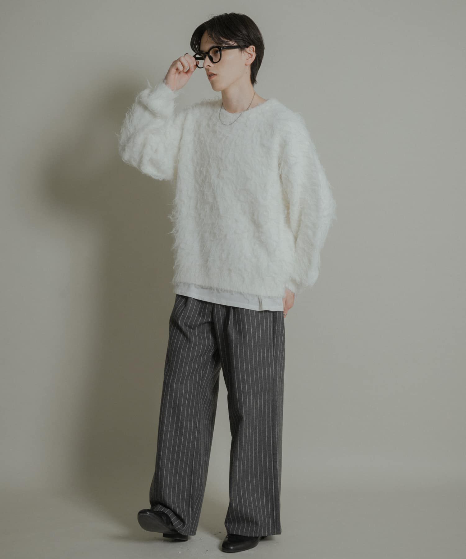 SENSE OF PLACE by URBAN RESEARCH「『洗濯可』シャギークルーネックニット」|ニット・セーター|