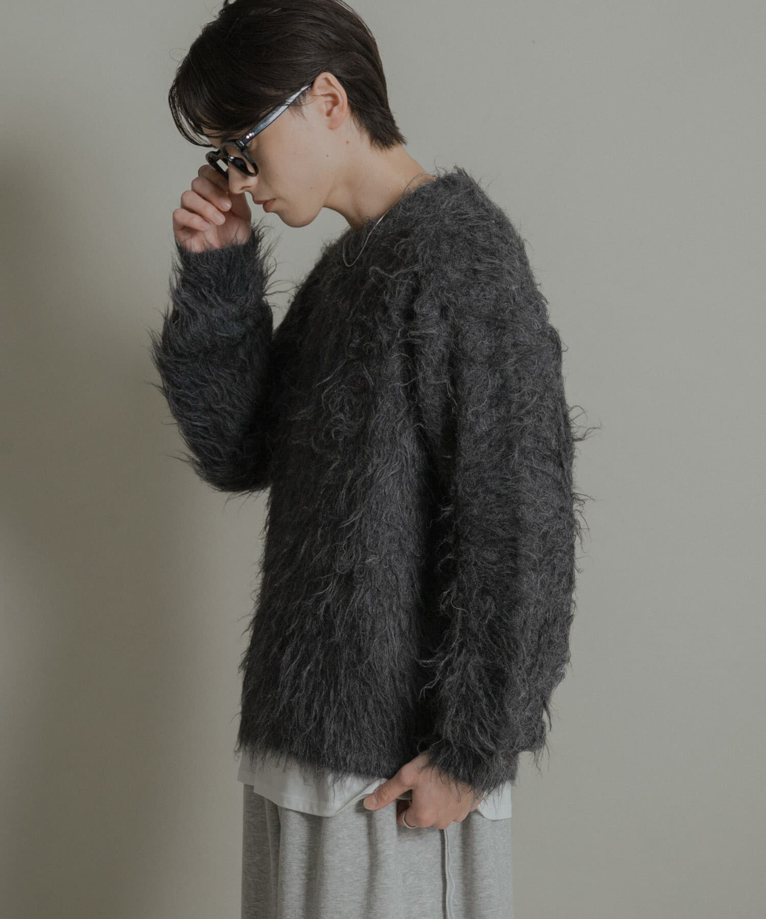 SENSE OF PLACE by URBAN RESEARCH「『洗濯可』シャギークルーネックニット」|ニット・セーター|