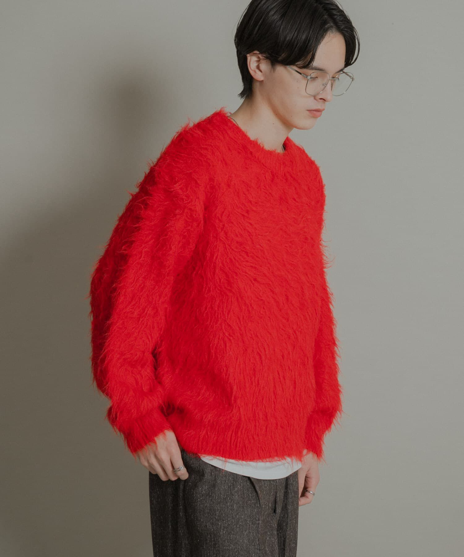 SENSE OF PLACE by URBAN RESEARCH「『洗濯可』シャギークルーネックニット」|ニット・セーター|