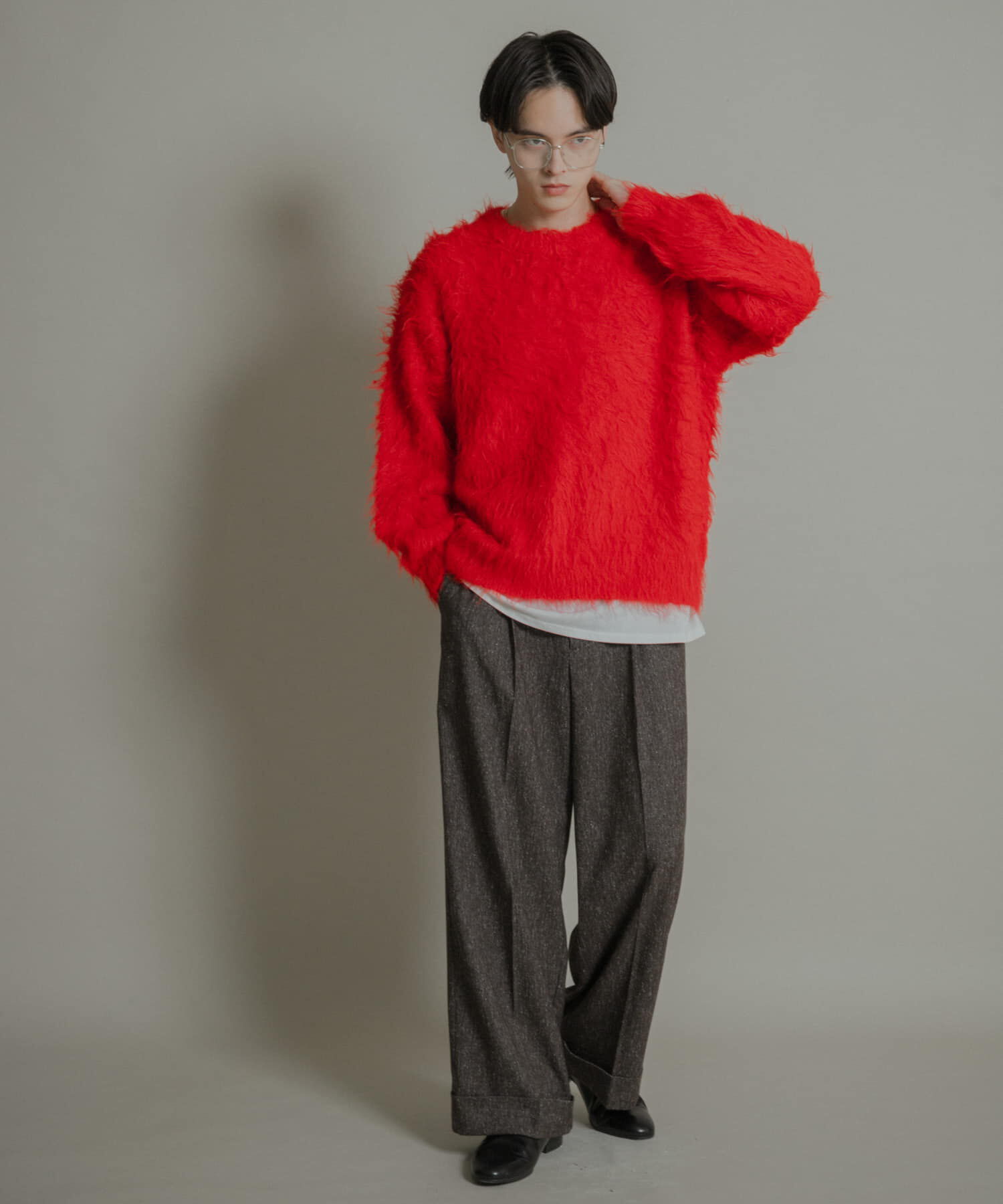 SENSE OF PLACE by URBAN RESEARCH「『洗濯可』シャギークルーネックニット」|ニット・セーター|