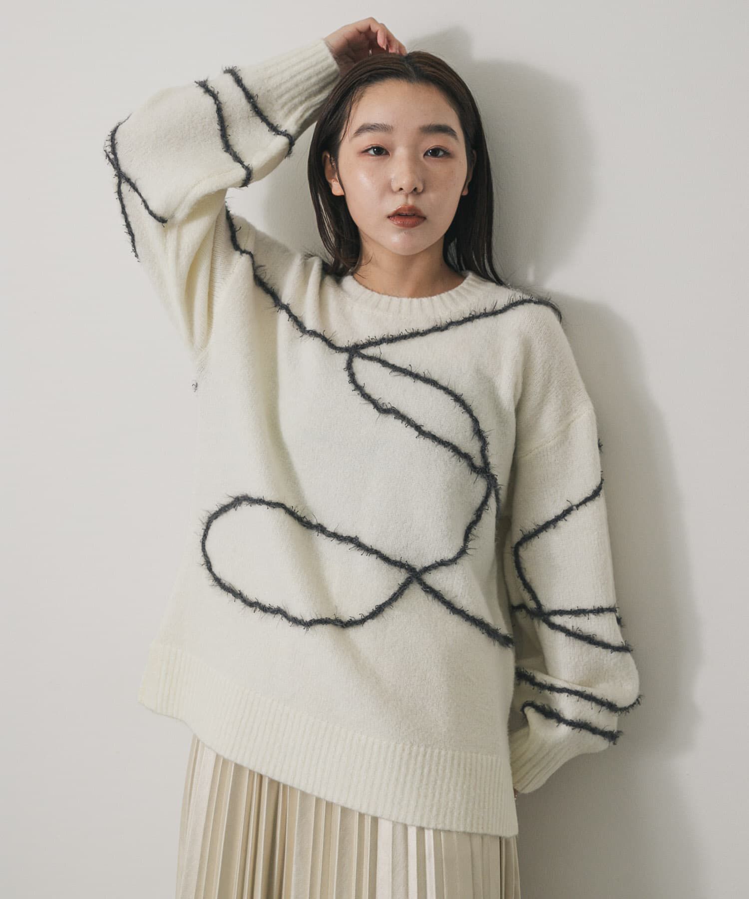 SENSE OF PLACE by URBAN RESEARCH「シャギーラインルーズニット」|ニット・セーター|