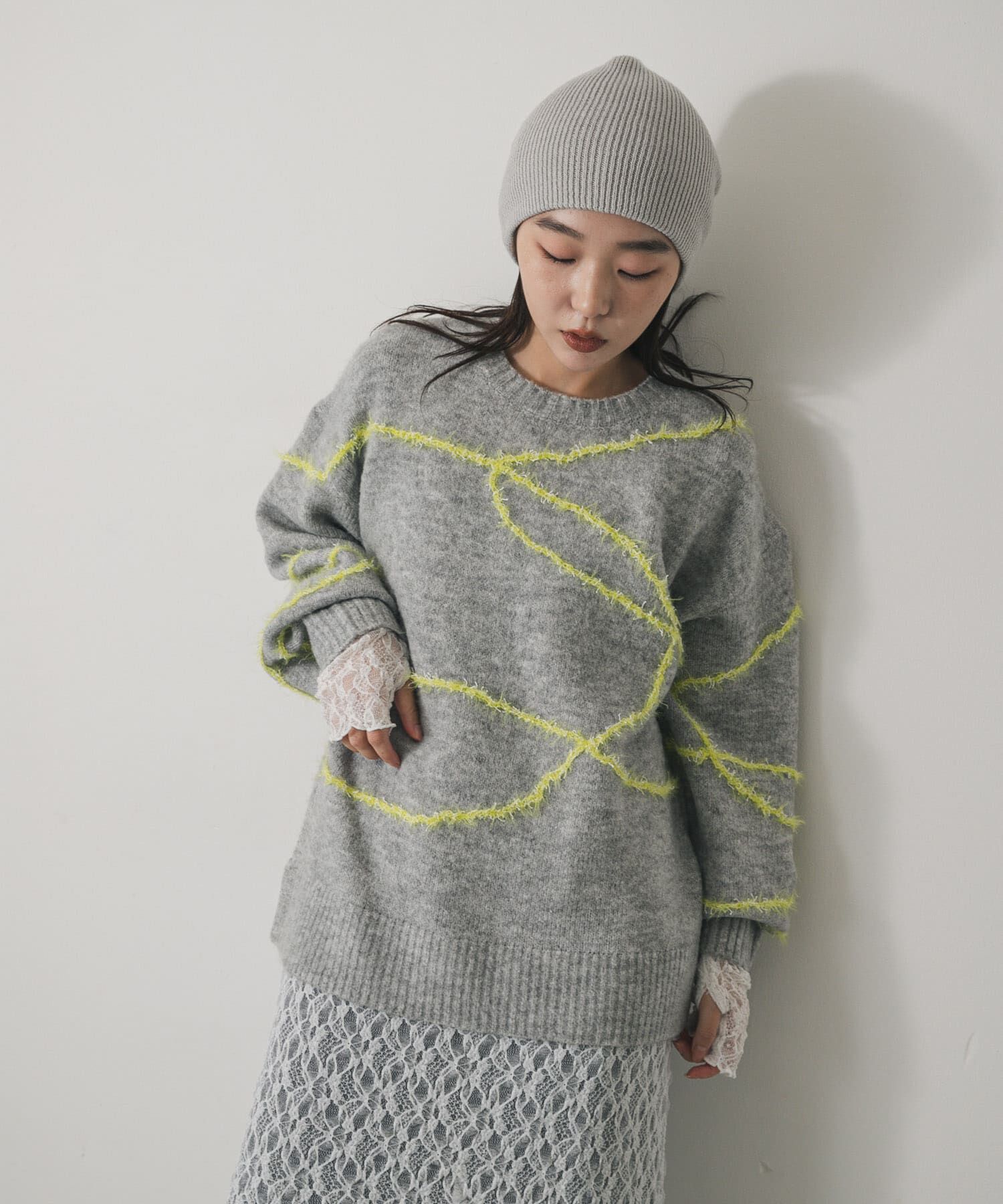 SENSE OF PLACE by URBAN RESEARCH「シャギーラインルーズニット」|ニット・セーター|