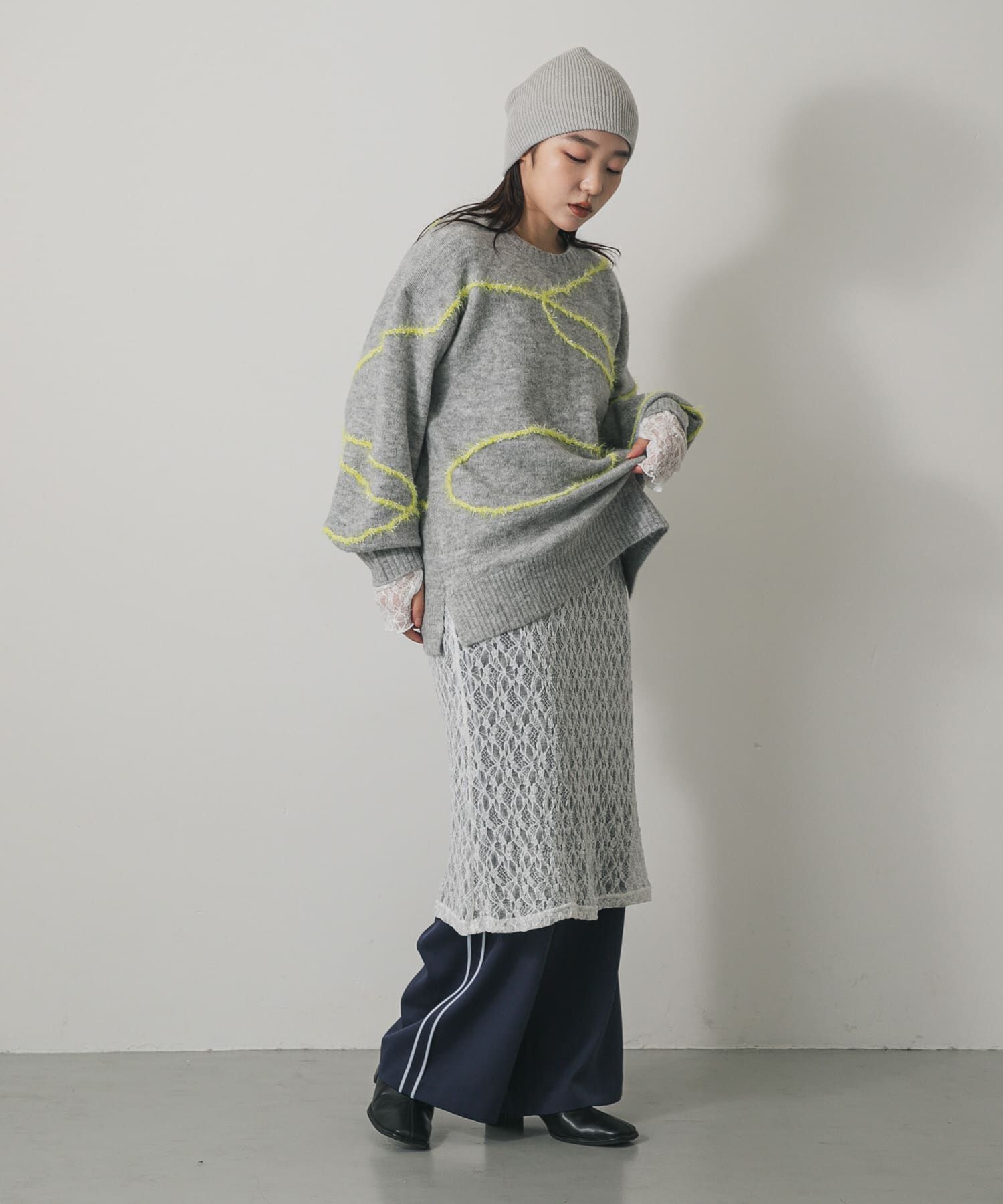 SENSE OF PLACE by URBAN RESEARCH「シャギーラインルーズニット」|ニット・セーター|