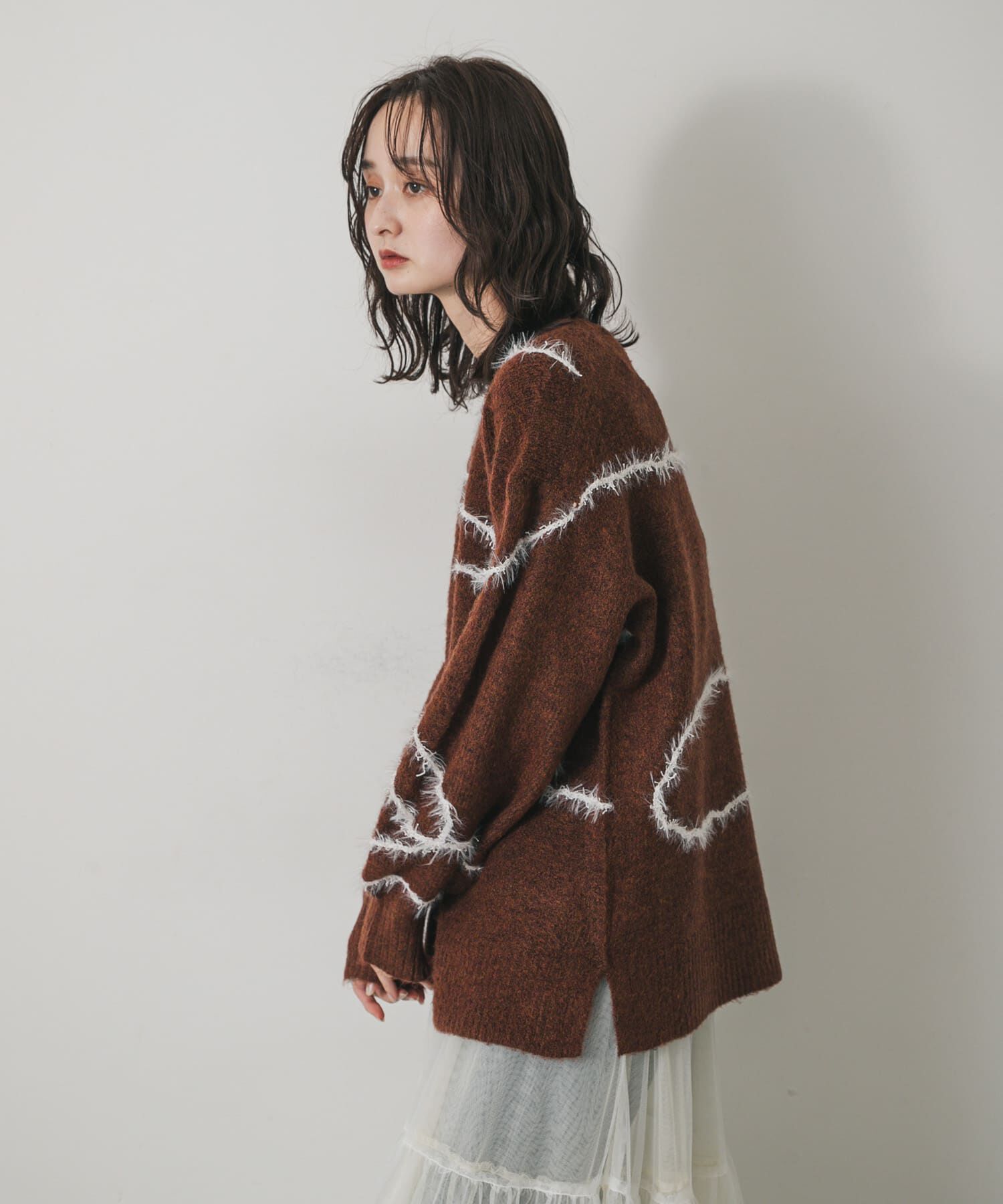 SENSE OF PLACE by URBAN RESEARCH「シャギーラインルーズニット」|ニット・セーター|