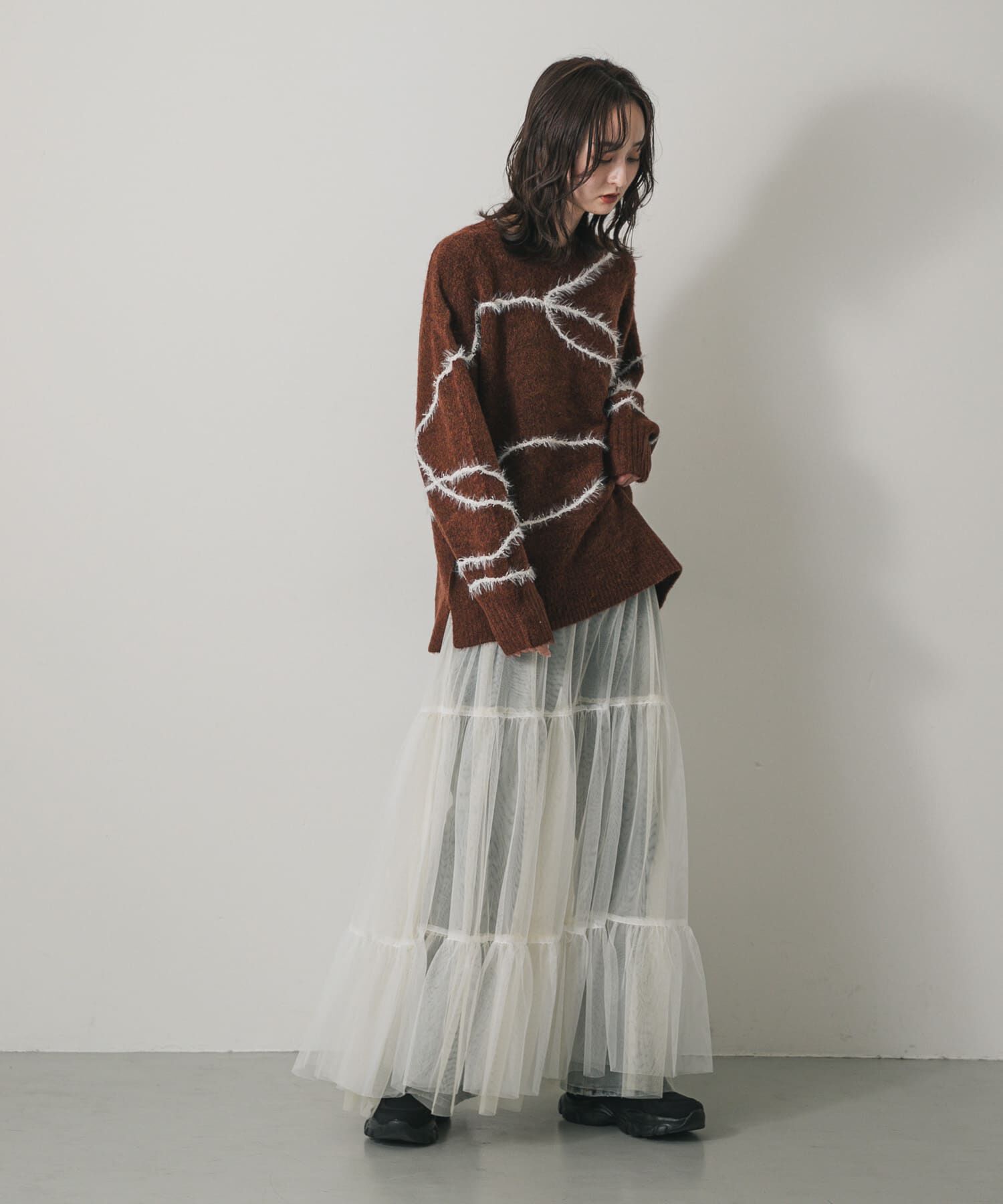 SENSE OF PLACE by URBAN RESEARCH「シャギーラインルーズニット」|ニット・セーター|