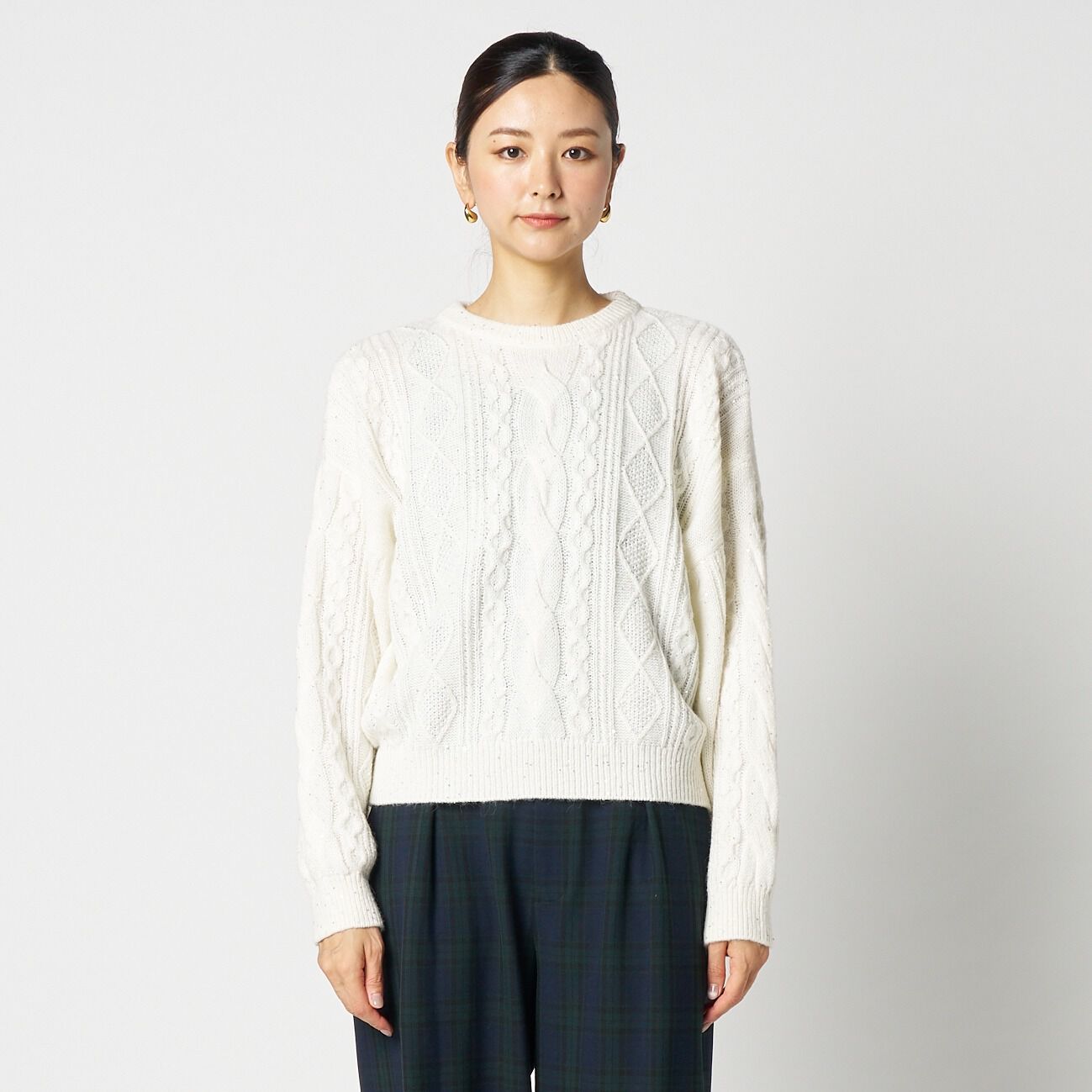 HELIOPOLE「HELIOPOLE CABLE SPANGLE KNIT」|ニット・セーター|