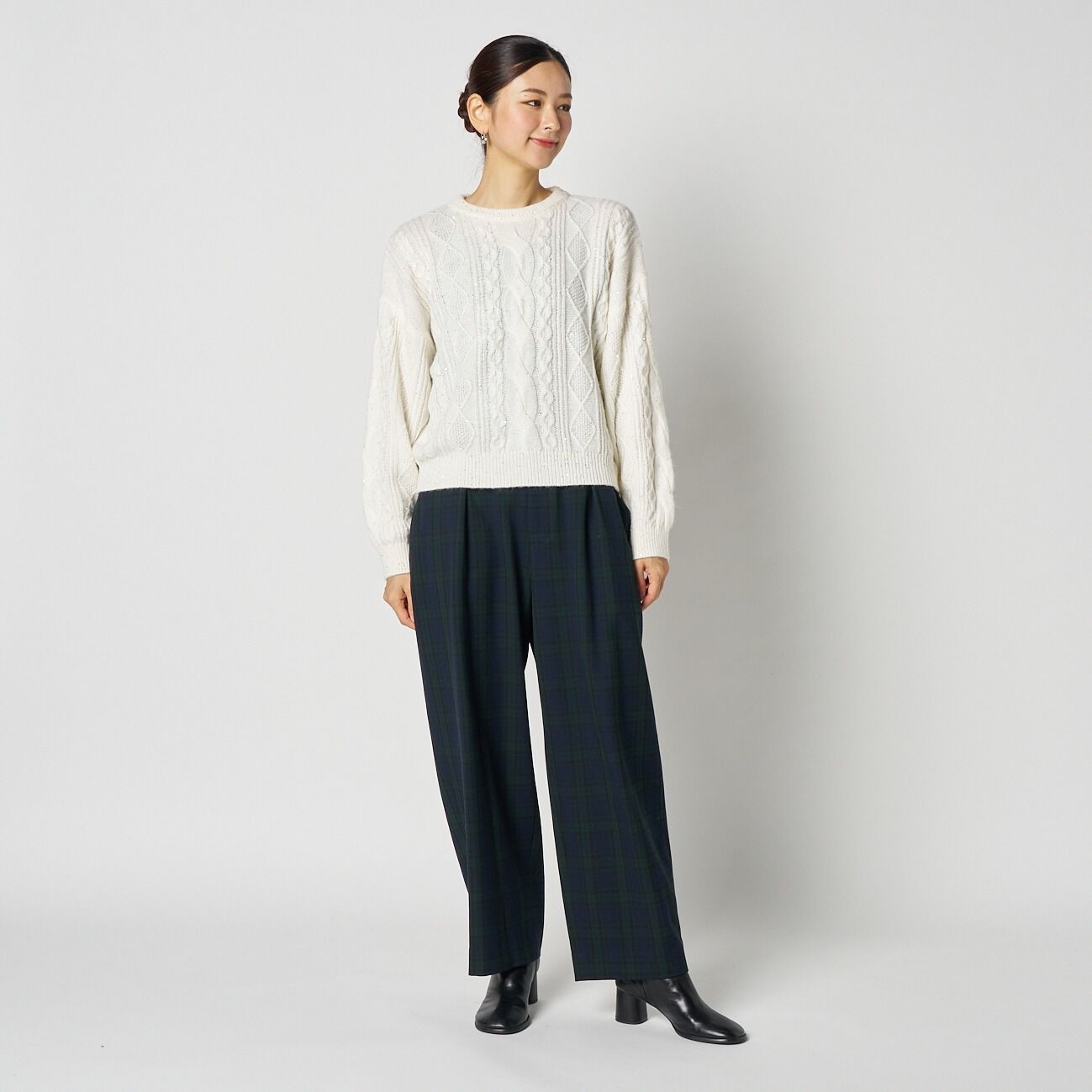 HELIOPOLE「HELIOPOLE CABLE SPANGLE KNIT」|ニット・セーター|