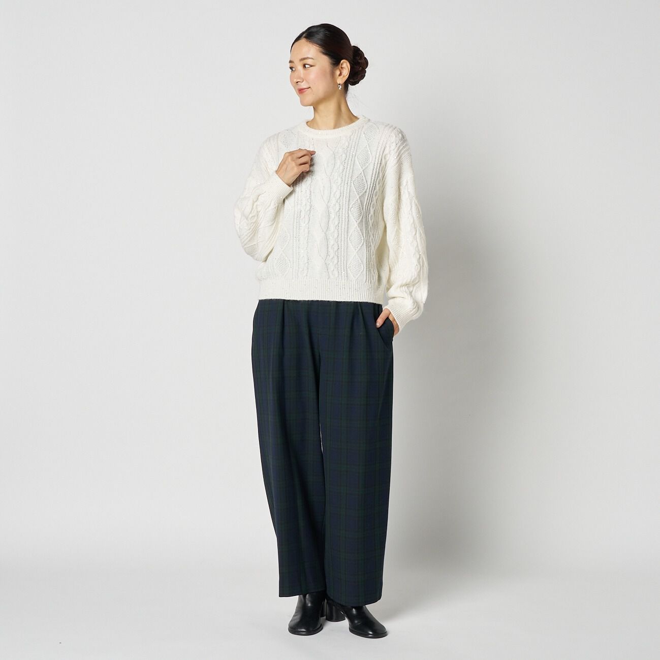 HELIOPOLE「HELIOPOLE CABLE SPANGLE KNIT」|ニット・セーター|