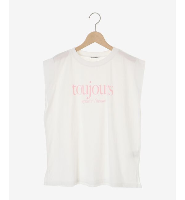  「toujoursロゴプリントフレンチTシャツ」|Tシャツ・カットソー|