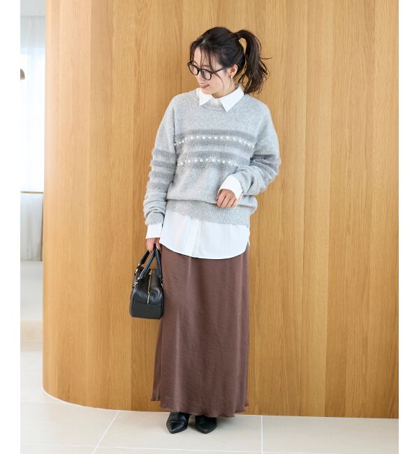  「パール&times;シャギーニット」|ニット・セーター|