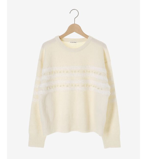  「パール&times;シャギーニット」|ニット・セーター|