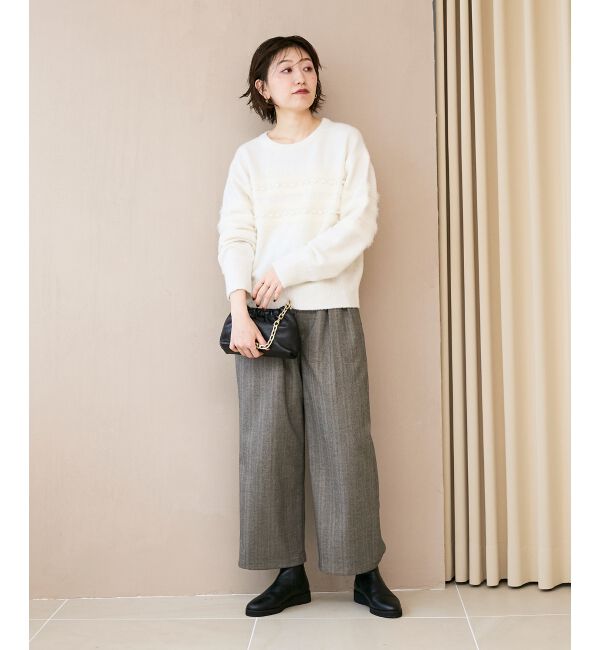  「パール&times;シャギーニット」|ニット・セーター|