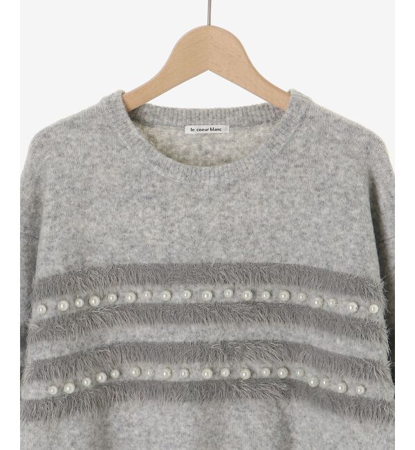  「パール&times;シャギーニット」|ニット・セーター|