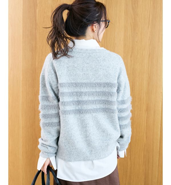  「パール&times;シャギーニット」|ニット・セーター|