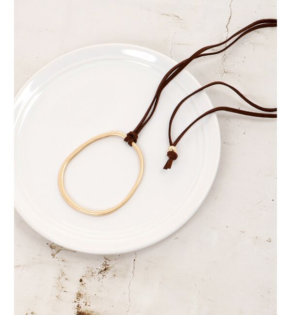  「O スエードコードオーバルネックレス」|ネックレス|