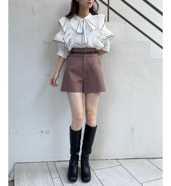 MAJESTICLEGON「クラシックベルト付きショートパンツ」|その他|