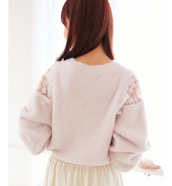  「ショルダーレースシャギーニット」|ニット・セーター|