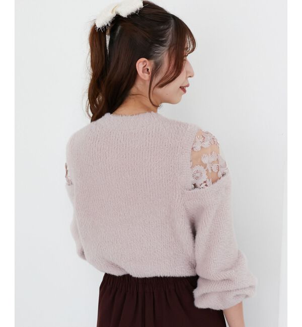  「ショルダーレースシャギーニット」|ニット・セーター|