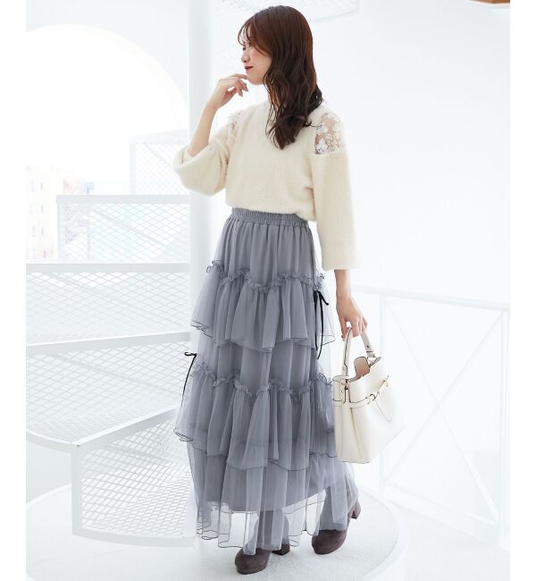  「ショルダーレースシャギーニット」|ニット・セーター|