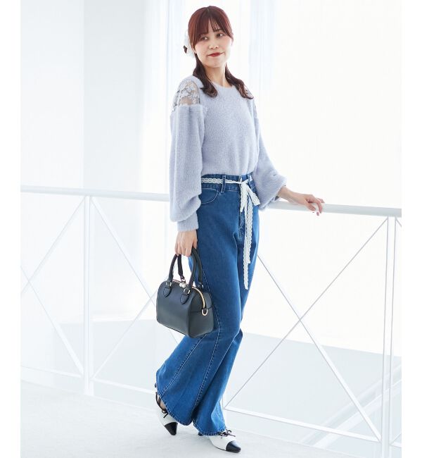  「ショルダーレースシャギーニット」|ニット・セーター|