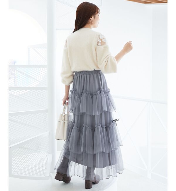  「ショルダーレースシャギーニット」|ニット・セーター|