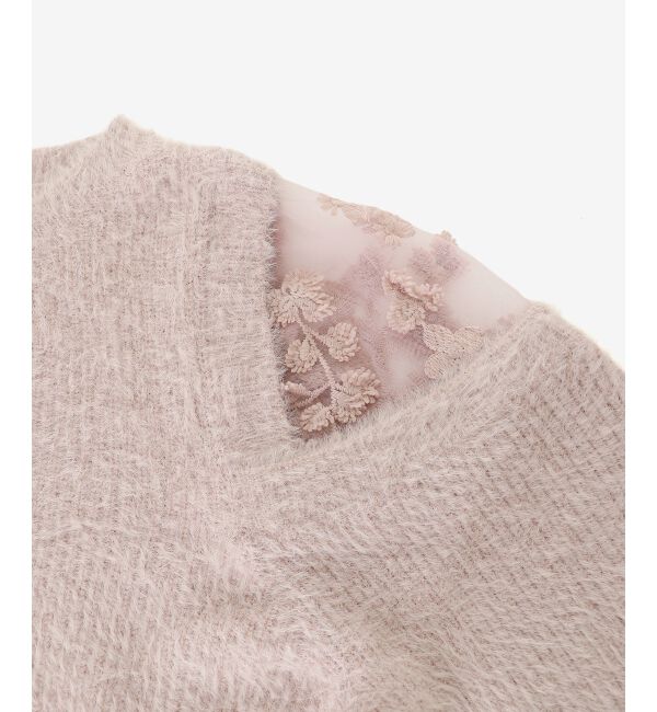  「ショルダーレースシャギーニット」|ニット・セーター|