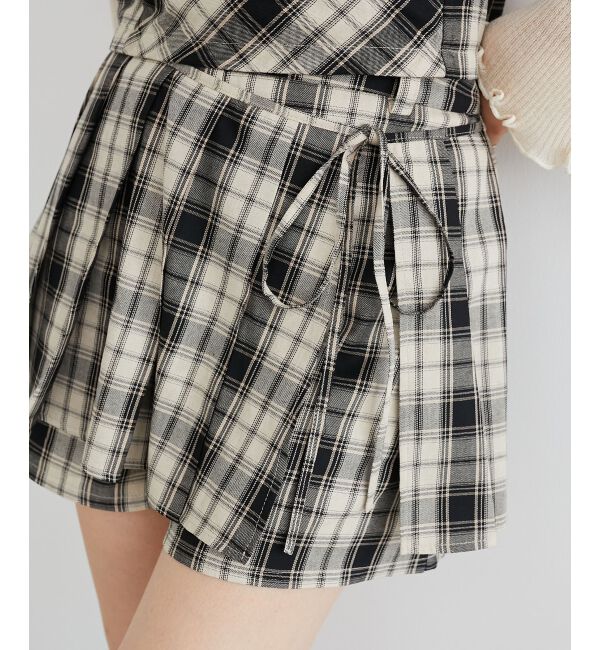  「プリーツデザインショートパンツ」|その他|ベージュ柄