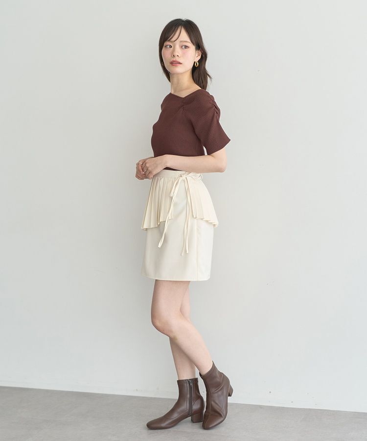 earth music&ecology「SET2点プリーツラップスカート＋ミニスカート」|スカート|