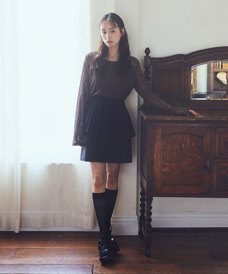 earth music&ecology「SET2点プリーツラップスカート＋ミニスカート」|スカート|