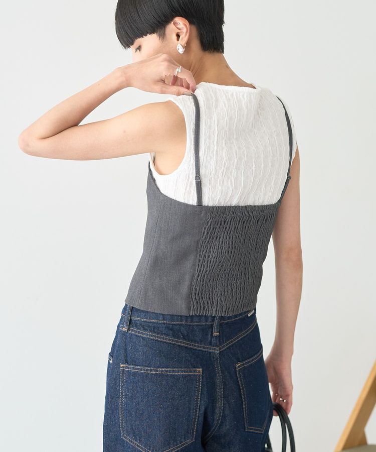 AMERICAN HOLIC「【2WAY】イージーケアフロントボタンビスチェ」|ベスト・ジレ|