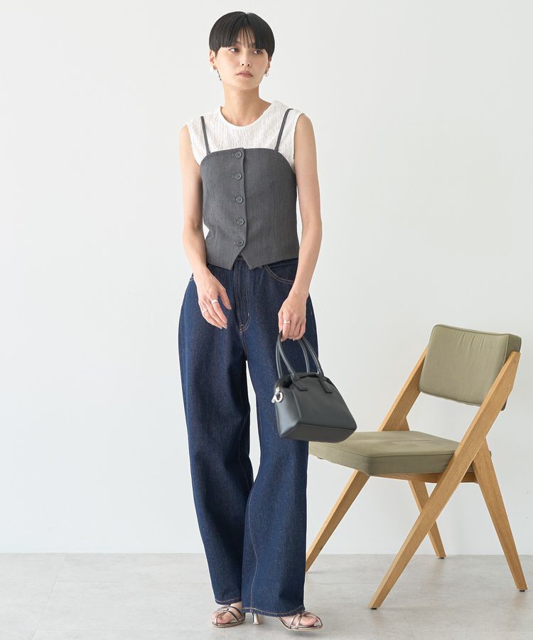 AMERICAN HOLIC「【2WAY】イージーケアフロントボタンビスチェ」|ベスト・ジレ|