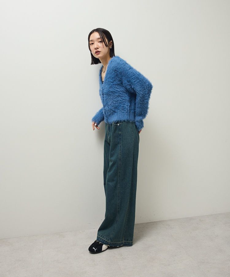 Green Parks「・Petit Fleur シャギーニットカーディガン」|カーディガン|