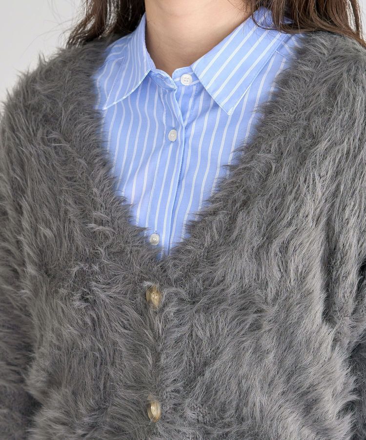 Green Parks「・Petit Fleur シャギーニットカーディガン」|カーディガン|