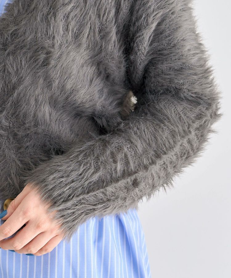 Green Parks「・Petit Fleur シャギーニットカーディガン」|カーディガン|