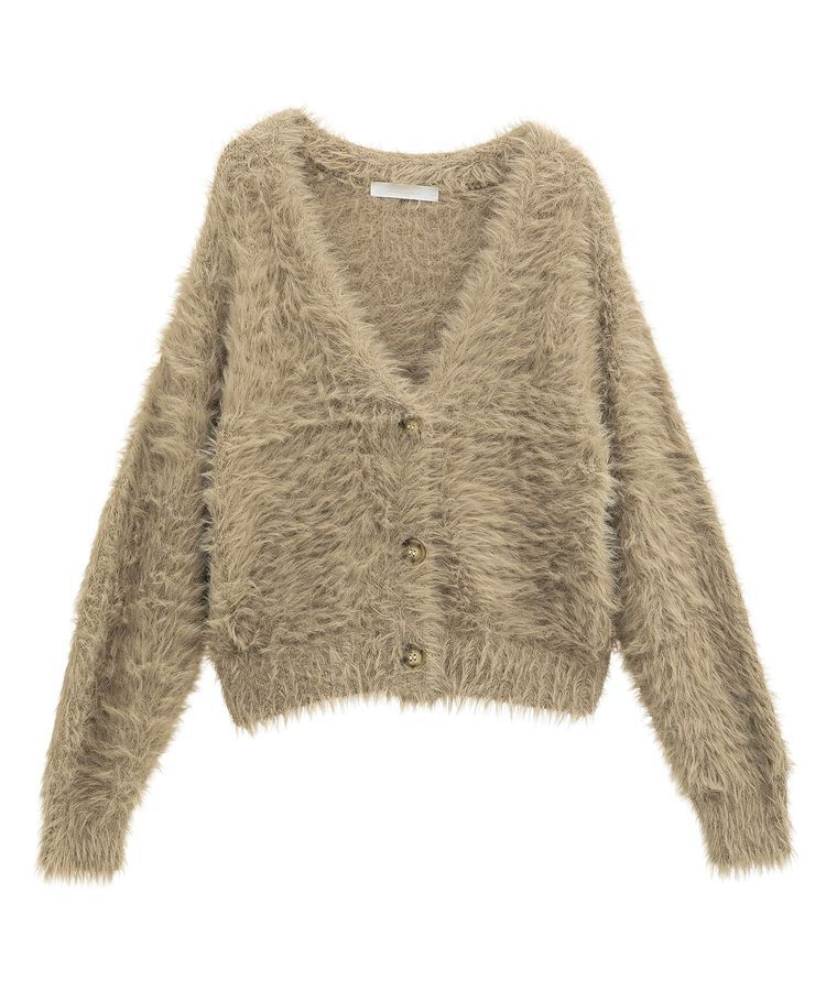 Green Parks「・Petit Fleur シャギーニットカーディガン」|カーディガン|