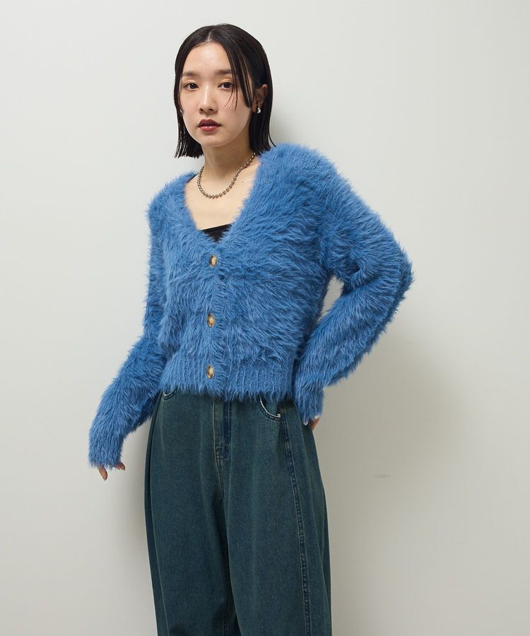 Green Parks「・Petit Fleur シャギーニットカーディガン」|カーディガン|