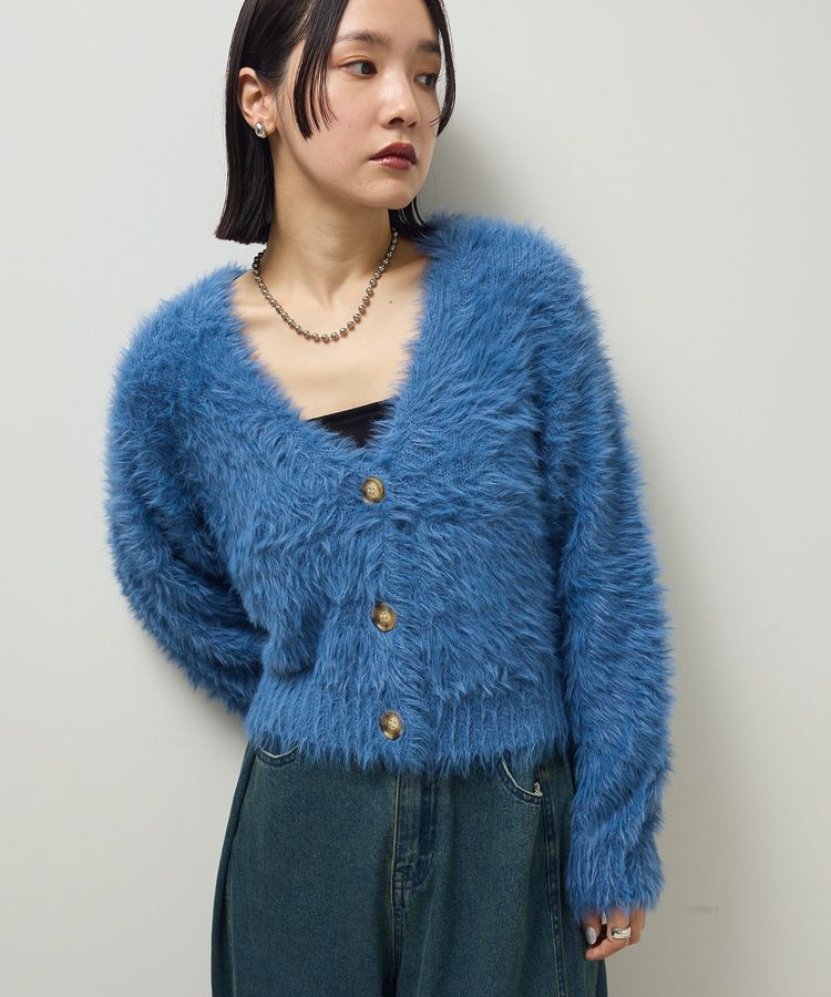 Green Parks「・Petit Fleur シャギーニットカーディガン」|カーディガン|