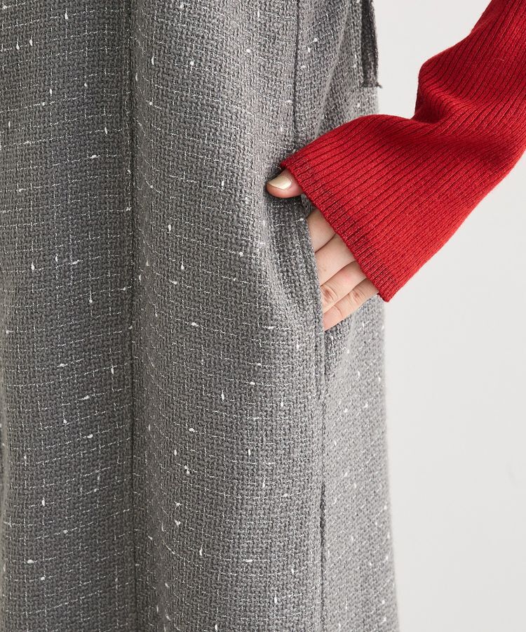 Green Parks「フロントZIPツイードキャミワンピース」|ワンピース|