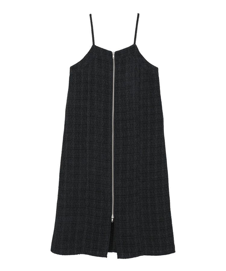 Green Parks「フロントZIPツイードキャミワンピース」|ワンピース|