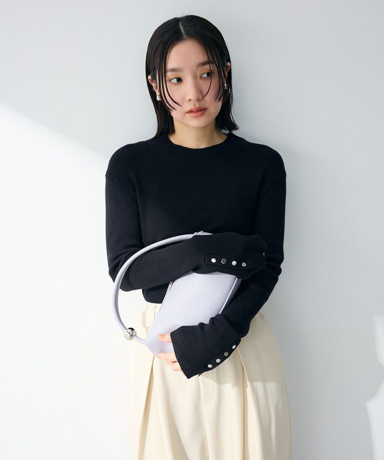 Green Parks「袖口金釦リブニットプルオーバー」|ニット・セーター|