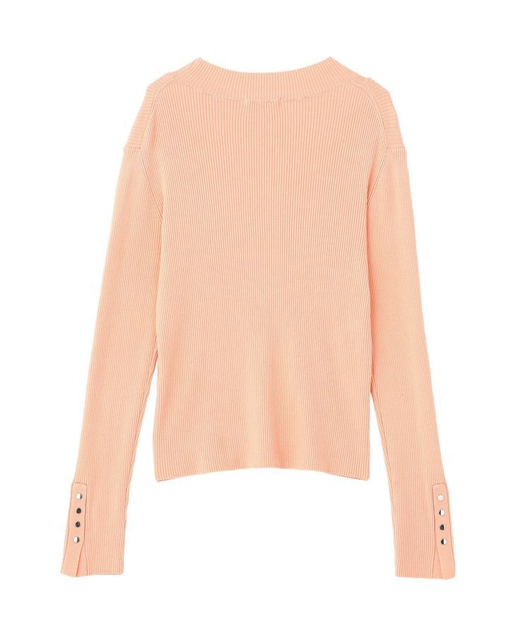 Green Parks「袖口金釦リブニットプルオーバー」|ニット・セーター|