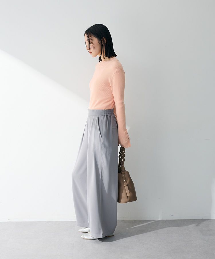 Green Parks「袖口金釦リブニットプルオーバー」|ニット・セーター|