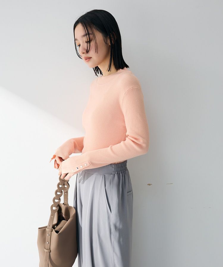 Green Parks「袖口金釦リブニットプルオーバー」|ニット・セーター|