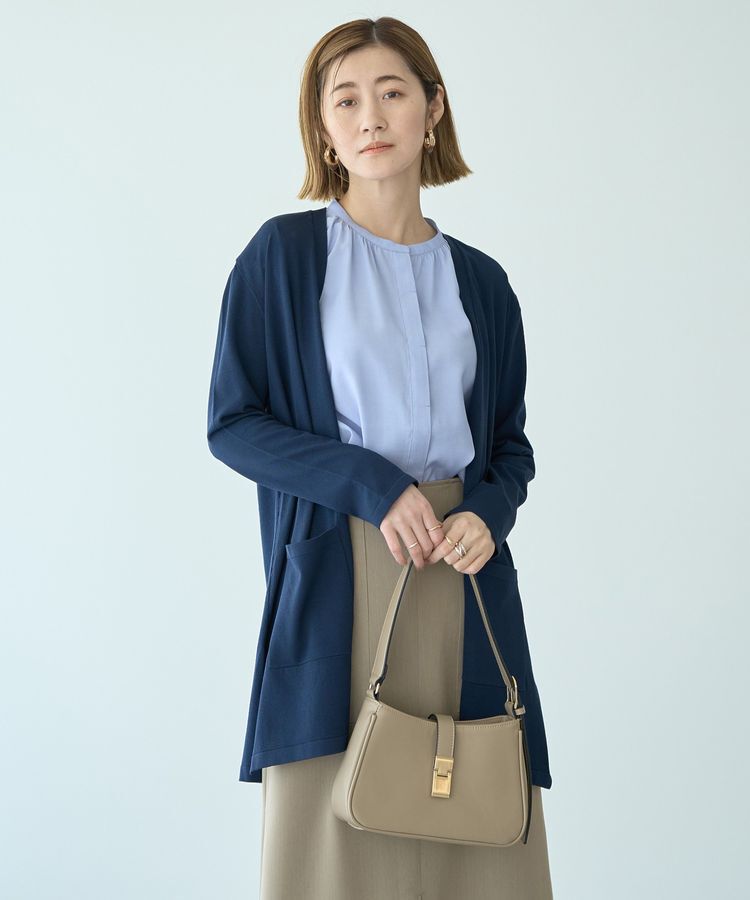 YECCA VECCA「【接触冷感】スリットミドル丈カーディガン」|カーディガン|