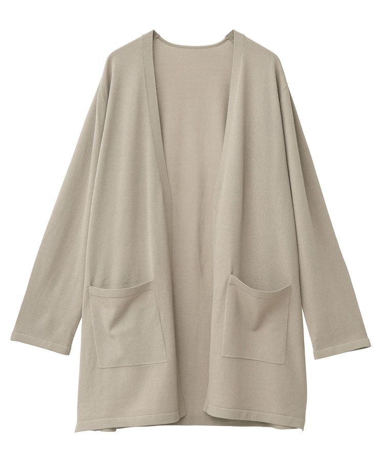 YECCA VECCA「【接触冷感】スリットミドル丈カーディガン」|カーディガン|