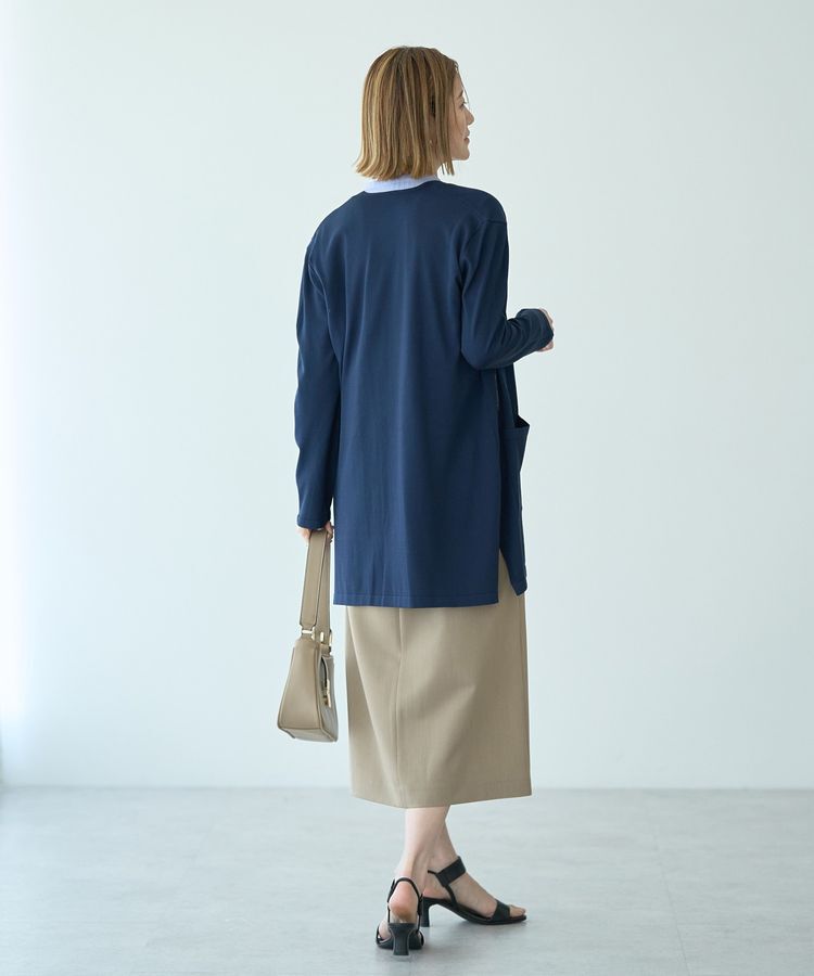 YECCA VECCA「【接触冷感】スリットミドル丈カーディガン」|カーディガン|