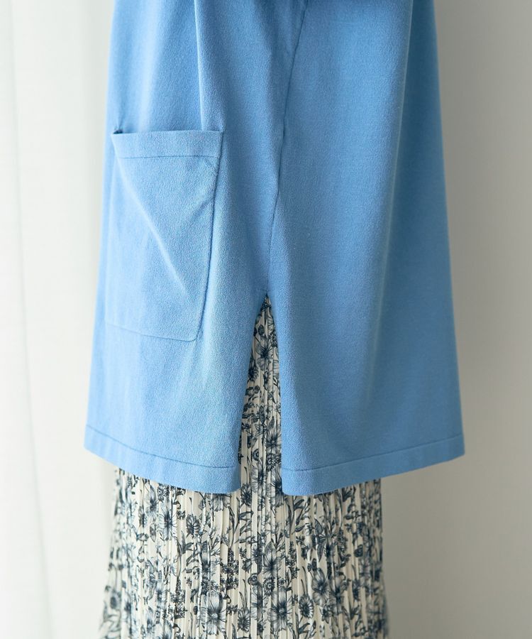 YECCA VECCA「【接触冷感】スリットミドル丈カーディガン」|カーディガン|